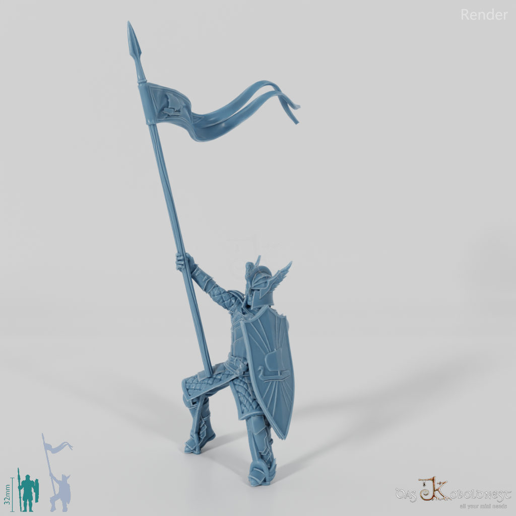 Winged Knight of the Lehnsgut - Standard Bearer 01 in riding pose