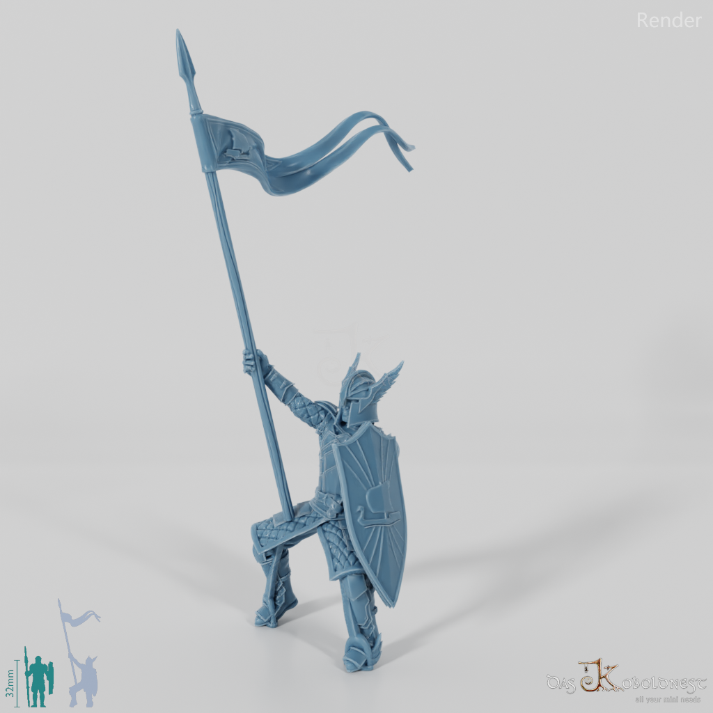 Winged Knight of the Lehnsgut - Standard Bearer 02 in riding pose
