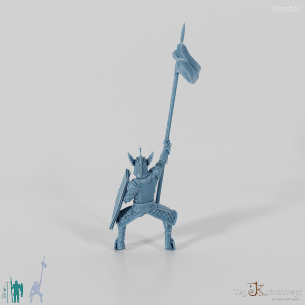 Schwingenritter der Lehnsgüter - Bannerträger 01 in Reitpose