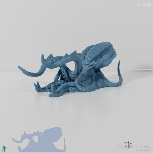 Squid - giant octopus in the deep sea