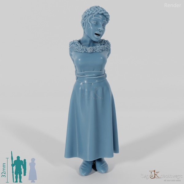 Nordische Sängerin, bewaffnet