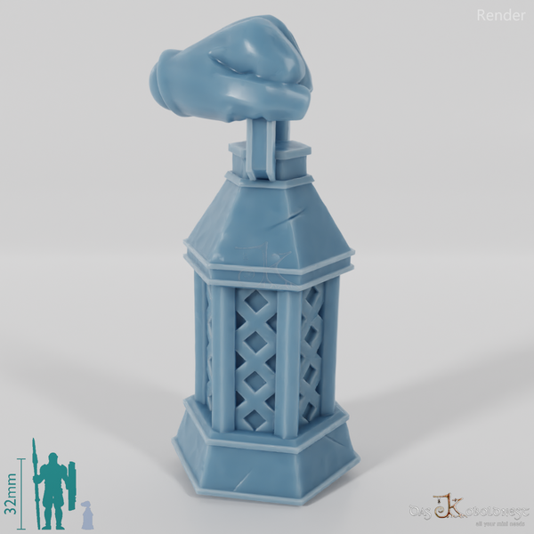 Dwarf lantern with hand