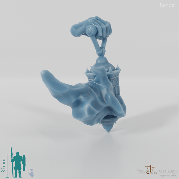 Ghost lantern with hand