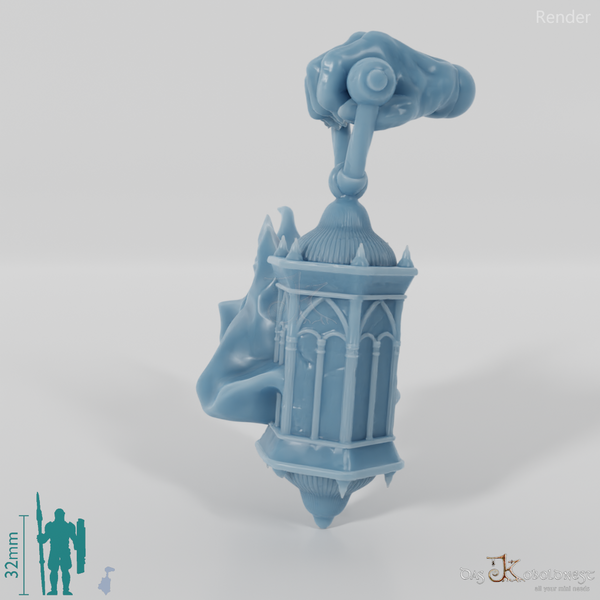 Ghost lantern with hand