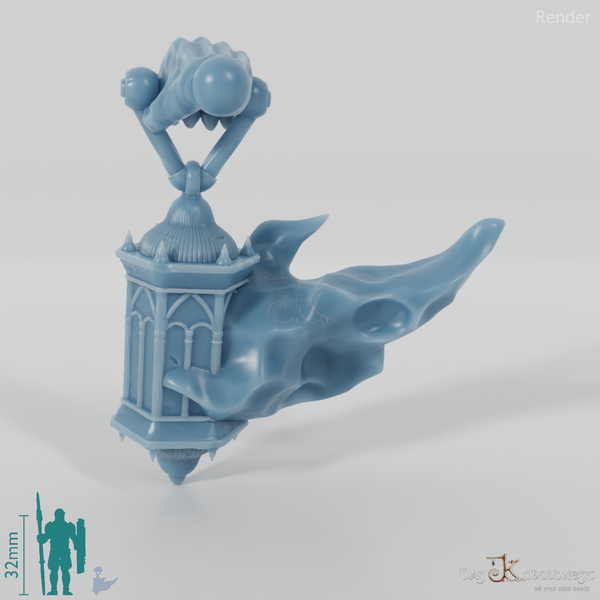 Ghost lantern with hand