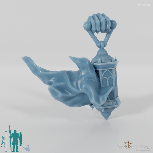 Ghost lantern with hand