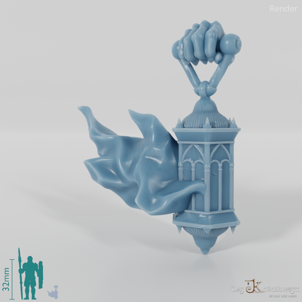 Ghost lantern with hand