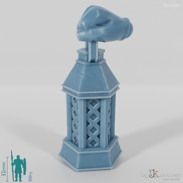 Dwarf lantern with hand