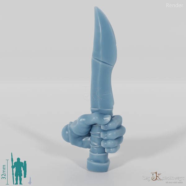 Half-orc dagger with hand
