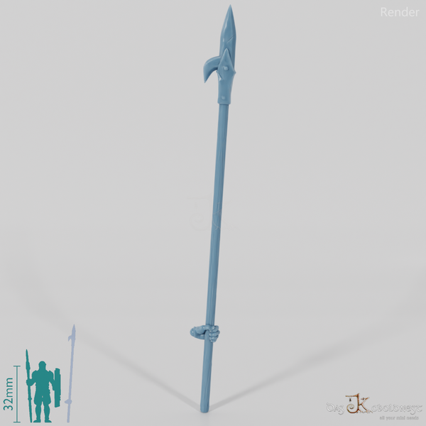 Half-Orc Pike A with Hand (Two-Handed)