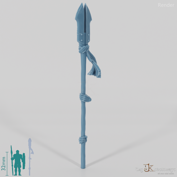 Half-orc shaman pike with hands