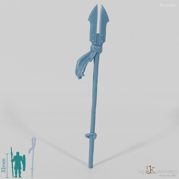 Half-Orc Shaman Staff with Hand (Two-Handed)