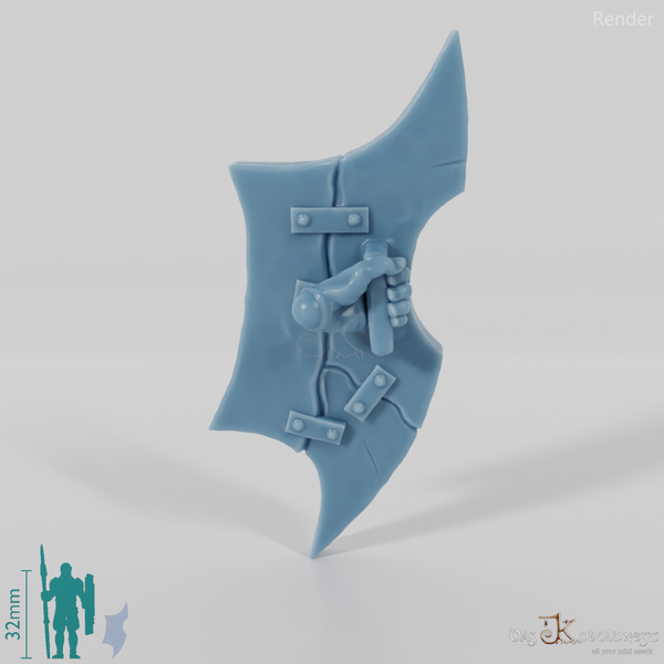 Half-orc shield B with hand