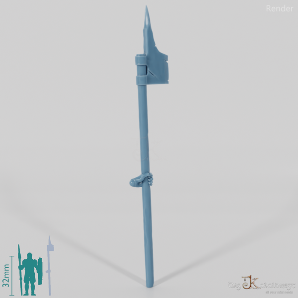 Half-orc halberd with hand
