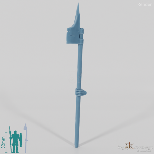 Half-orc halberd with hand