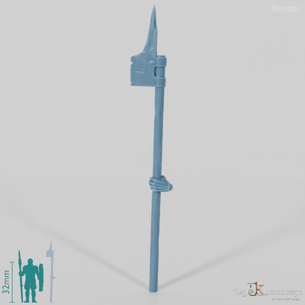 Half-orc halberd with hand