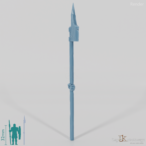 Half-orc halberd with hand