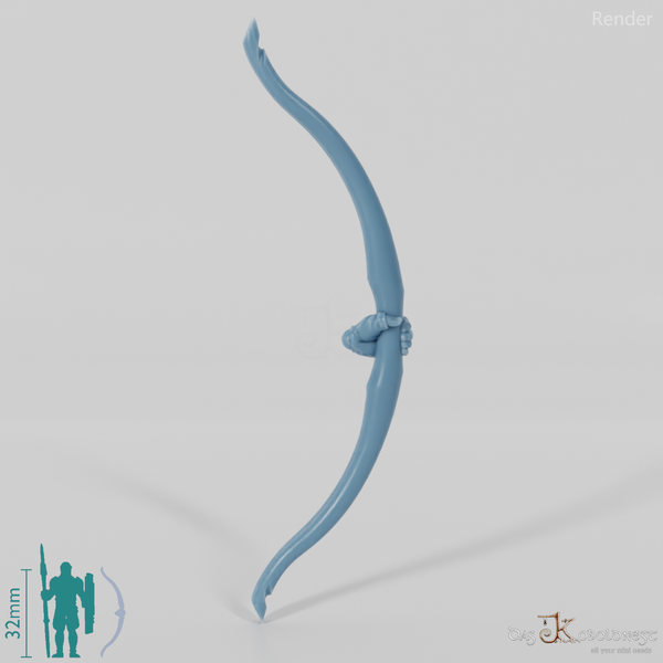 Elven bow - drawn longbow with hand