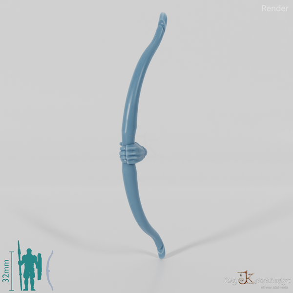 Elven bow - drawn longbow with hand