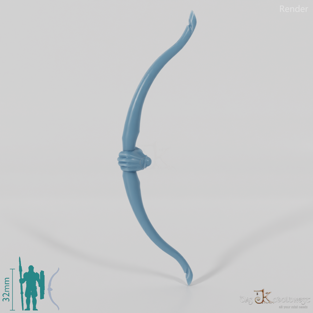 Elven bow - drawn longbow with hand