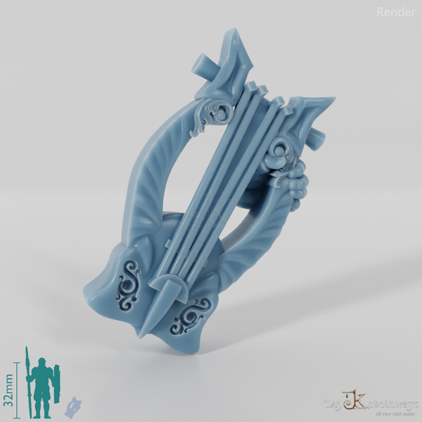 Elven lyre with hand
