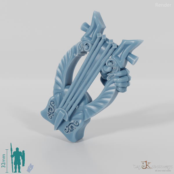 Elven lyre with hand
