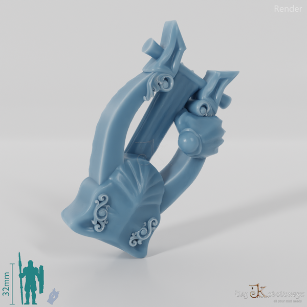Elven lyre with hand