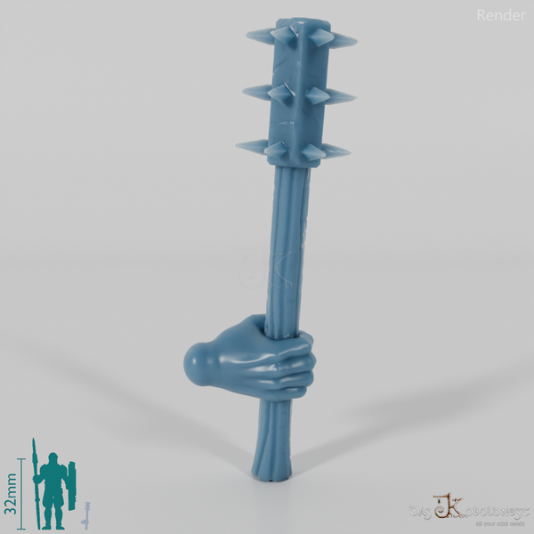 Halfling mace with hand