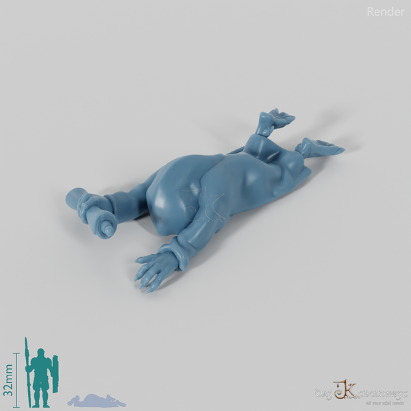 Grocer's assistant with scroll