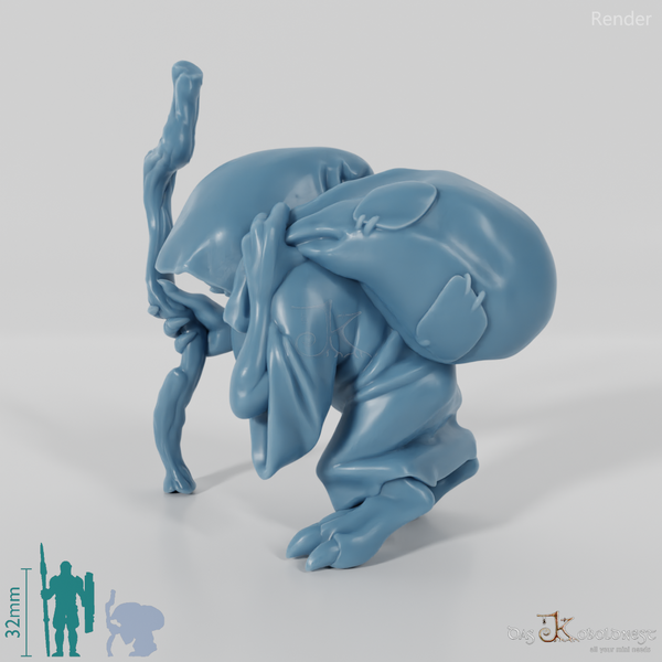 Grocer's assistant with staff