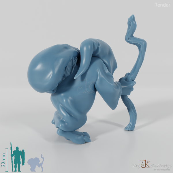 Grocer's assistant with staff