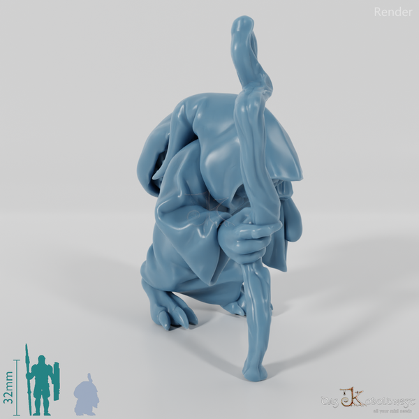 Grocer's assistant with staff