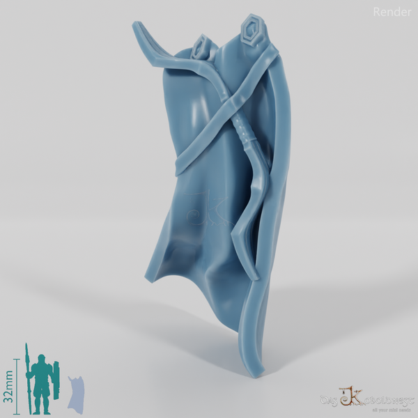 Dwarven cloak with short bow