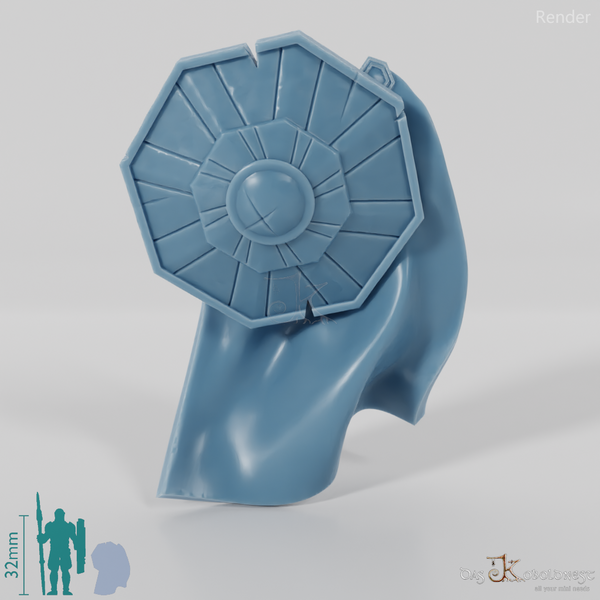 Dwarven cloak with shield