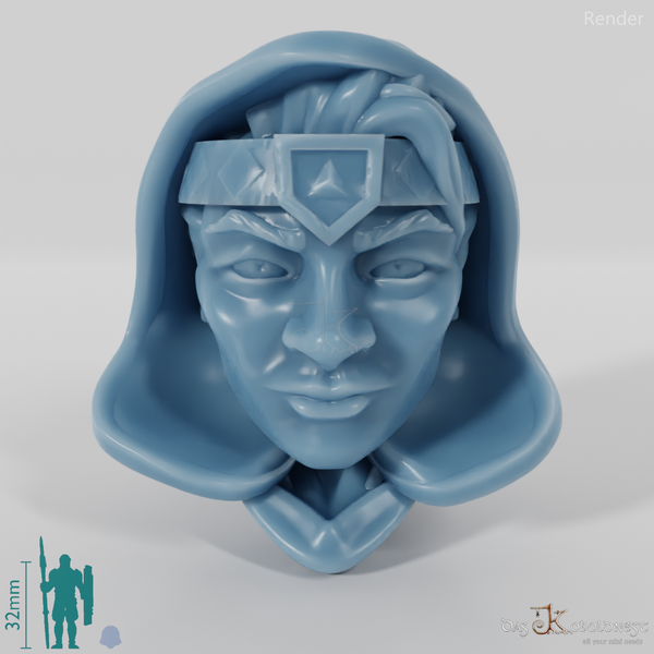 Dwarf Head - Female with hood