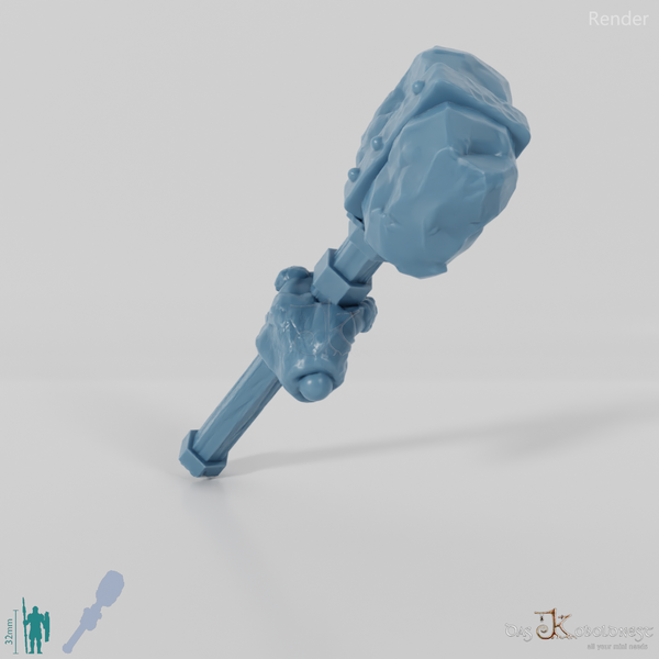 Steinhammer mit Trollhand