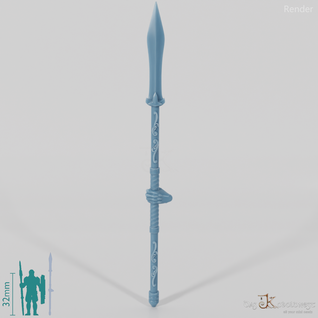 Lightforest spear with hand