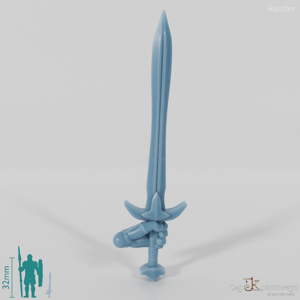 Light Forest one-handed sword with hand