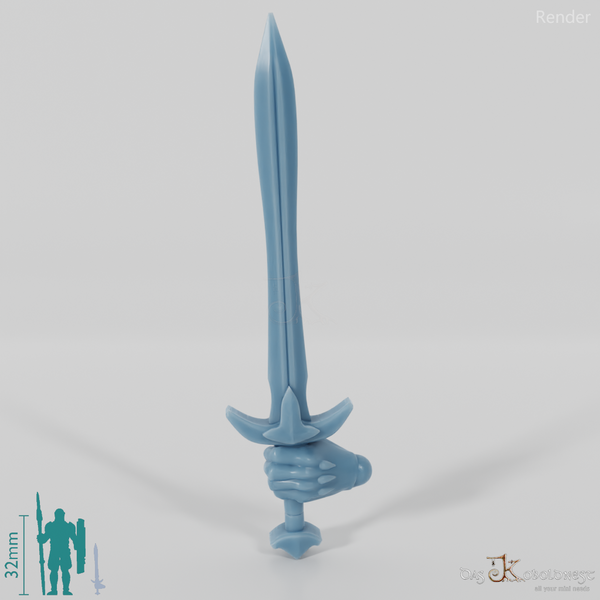 Light Forest one-handed sword with hand