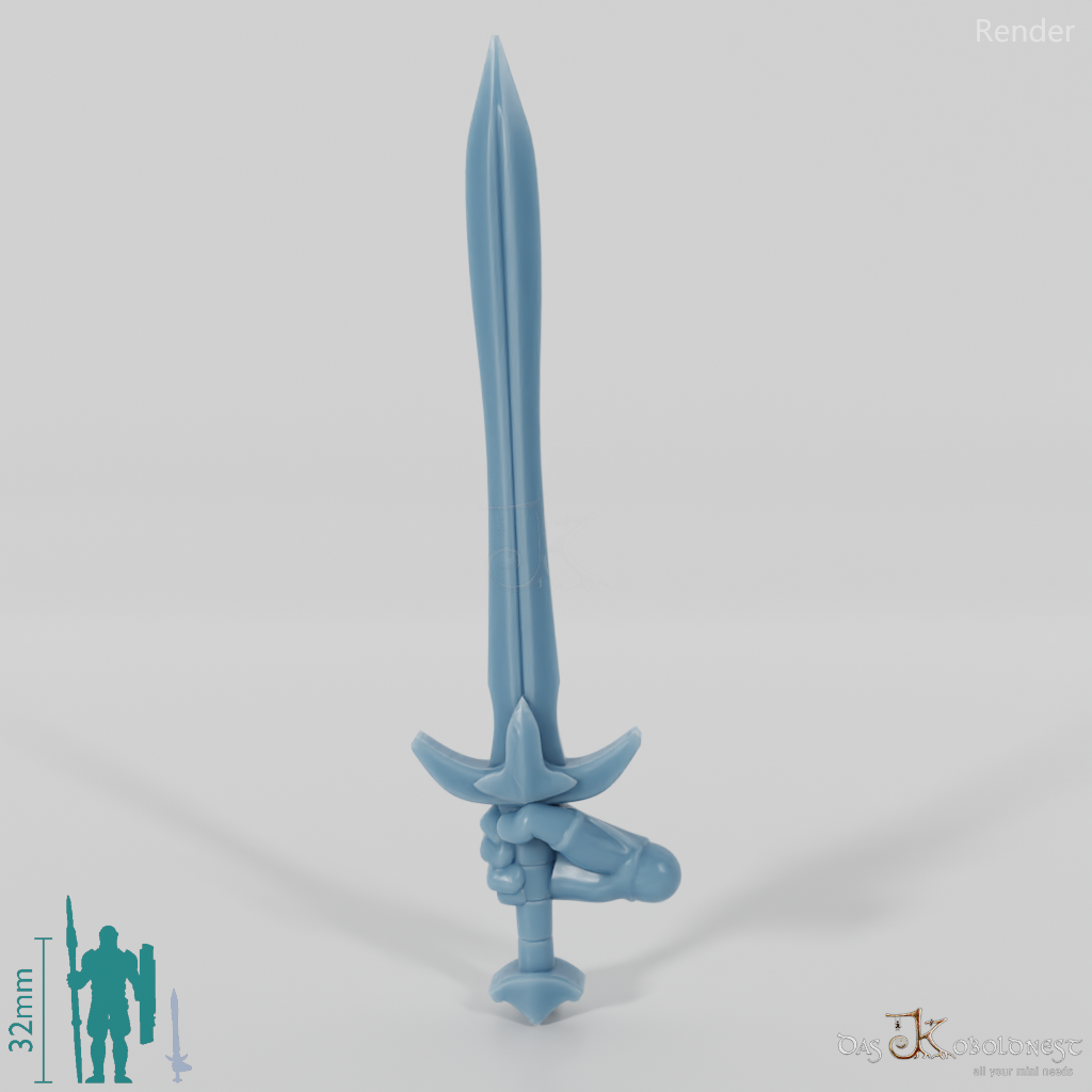 Light Forest one-handed sword with hand