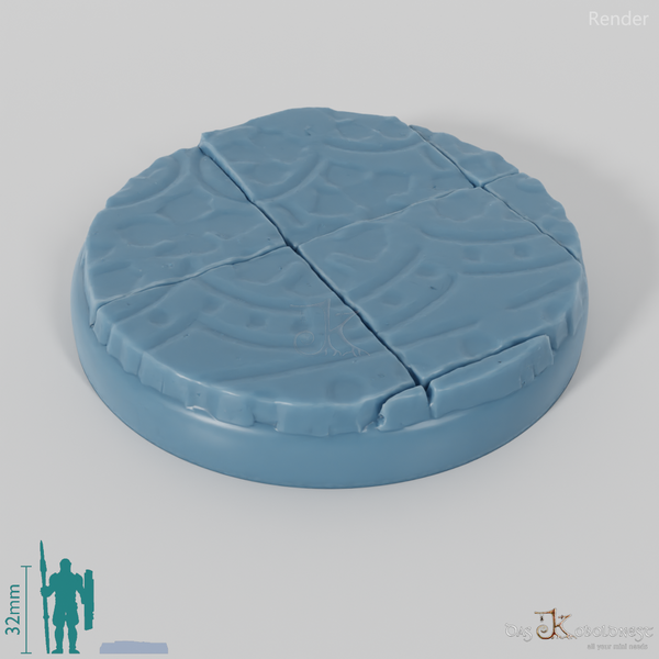 Bases with decorated floor tiles (round)