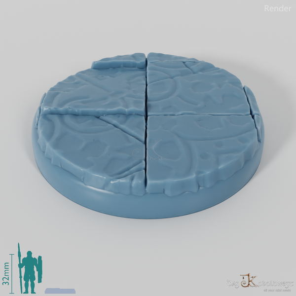 Bases with decorated floor tiles (round)