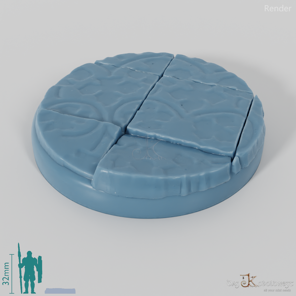 Bases with decorated floor tiles (round)