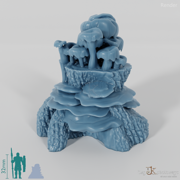 Mushroom - fungus-covered tree trunk 02