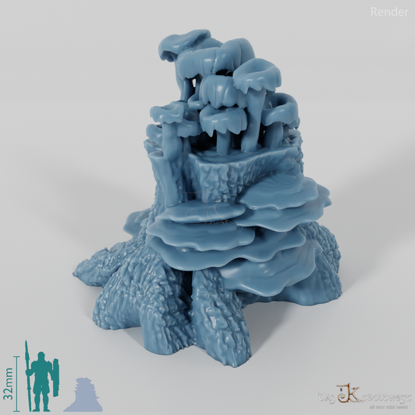 Mushroom - fungus-covered tree trunk 02