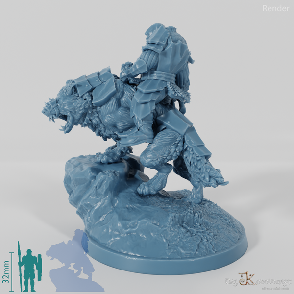 Ork-Heerführer auf Kriegswarg mit Schwert (Osthold)