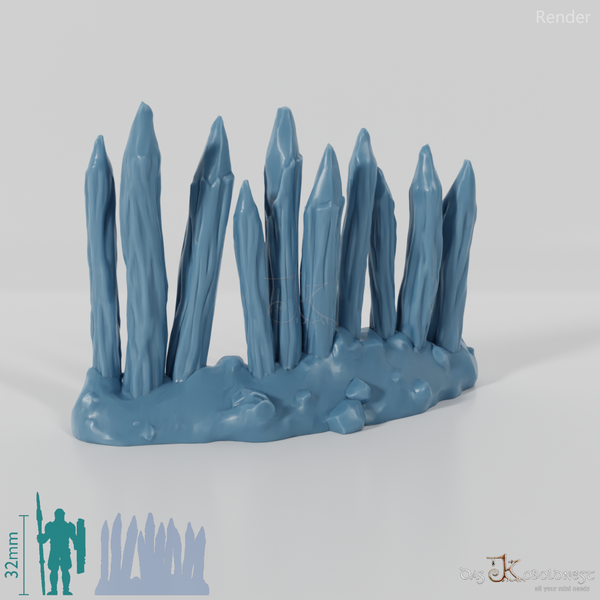 Sharpened wooden palisade 3