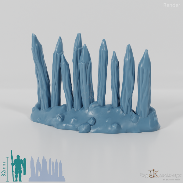 Sharpened wooden palisade 3