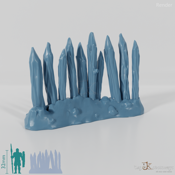 Sharpened wooden palisade 3