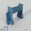Palisade - Stone-reinforced palisade - gate with platform